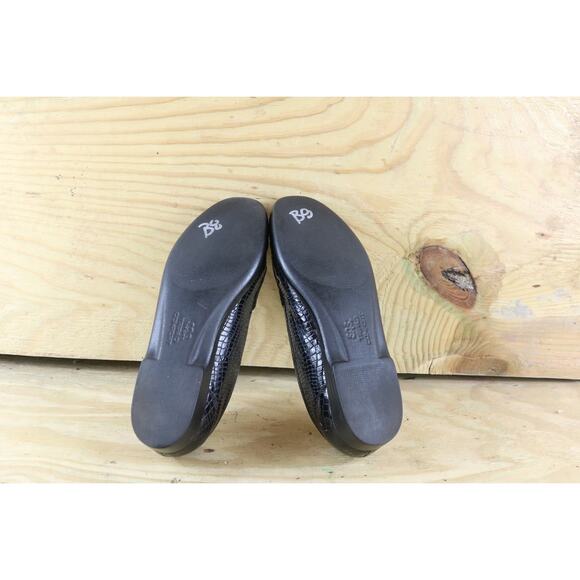 SAS Shoes Womens 8.5 N Simplify Croc Print Tripad Comfort Black Leather Loafers - Picture 6 of 7